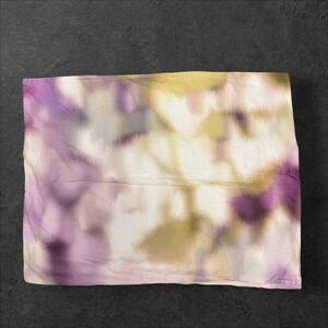 West Elm  Organic Cotton  Queen Duvet + 2 Standart shams Purple Green Watercolor